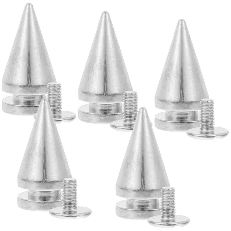 5 gab. Spikes Apģērbs Amatniecības kniedes Metāls DIY kniedes Decked Aksesuāri Daudzkrāsains konusa sakausējuma panku komplekts