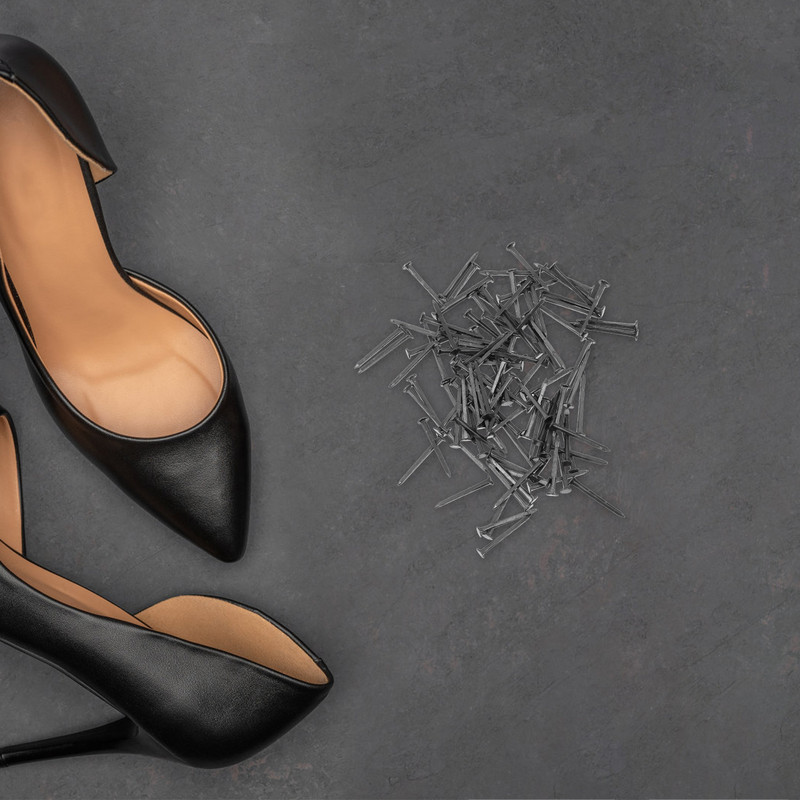 Apaļi purngala kurpes melni papēži plati dzelzs nagi augstpapēžu instrumentu remonta nomaiņas profesionālis