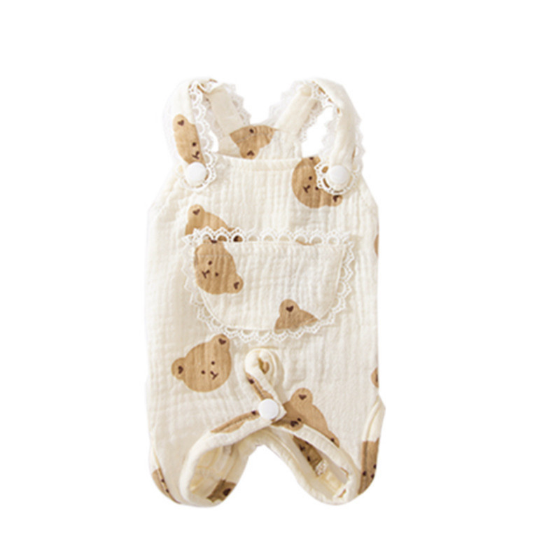 Mazs suns Kombinezons Pavasaris Vasaras Mode Karikatūra Krekls Kaķis Jauki Dizainera Veste Kucēns Mīksts Pidžamas Mājdzīvnieku Apģērbs Pūdelis Pomerānijas