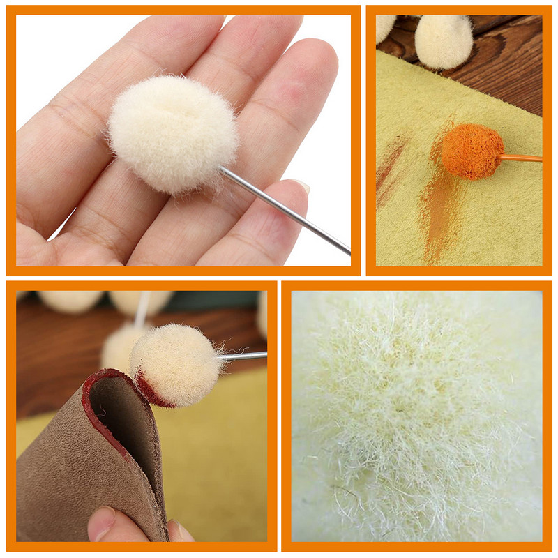40 τμχ Μαλλί Daubers Ball Applicators Crafts Wool Daubers Dye Wool Ball Applicators