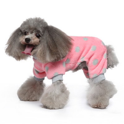 Ziemas suņu pidžamas Pomerānijas apģērbi Helovīna apģērbi Drukāt Silti Kombinezoni Mētelis mazam mājdzīvniekam kucēnam kaķim Čivava Onesie