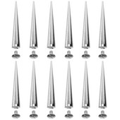 10 gab. Siksnas Panka tapas Leģēta konusa kniedes DIY Amatniecības piederumi Naglas Atskrūvējamās kniedes Metāla darbi