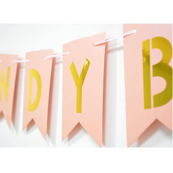 Διακοσμήσεις Baby Shower Candy Bar Paper Banner Bunting Flags για αρραβώνα γάμου Διακόσμηση τραπεζιού για πάρτι εξωτερικού χώρου