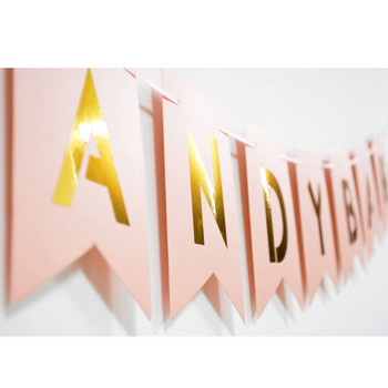 Διακοσμήσεις Baby Shower Candy Bar Paper Banner Bunting Flags για αρραβώνα γάμου Διακόσμηση τραπεζιού για πάρτι εξωτερικού χώρου