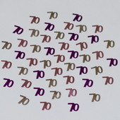 15 g Daudz laimes dzimšanas dienā Sieviešu dāmu apkaisa metāla konfeti Vecie vīrieši 70 gadus veci ciparu galda izkaisītie dekori