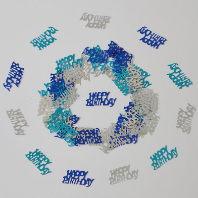 15 g Daudz laimes dzimšanas dienā Sieviešu dāmu apkaisa metāla konfeti Vecie vīrieši 70 gadus veci ciparu galda izkaisītie dekori