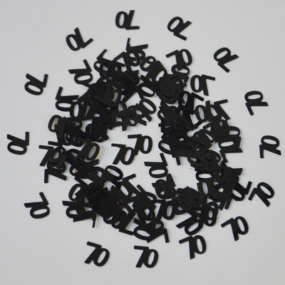 15 g Daudz laimes dzimšanas dienā Sieviešu dāmu apkaisa metāla konfeti Vecie vīrieši 70 gadus veci ciparu galda izkaisītie dekori