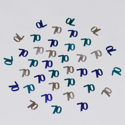 15 g Daudz laimes dzimšanas dienā Sieviešu dāmu apkaisa metāla konfeti Vecie vīrieši 70 gadus veci ciparu galda izkaisītie dekori