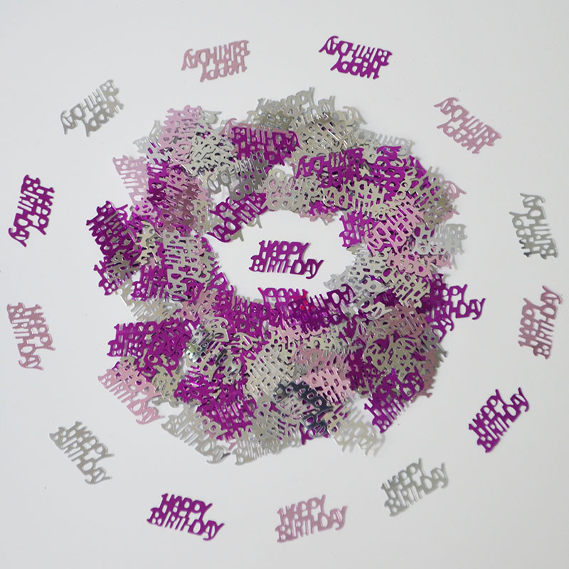 15 g Daudz laimes dzimšanas dienā Sieviešu dāmu apkaisa metāla konfeti Vecie vīrieši 70 gadus veci ciparu galda izkaisītie dekori