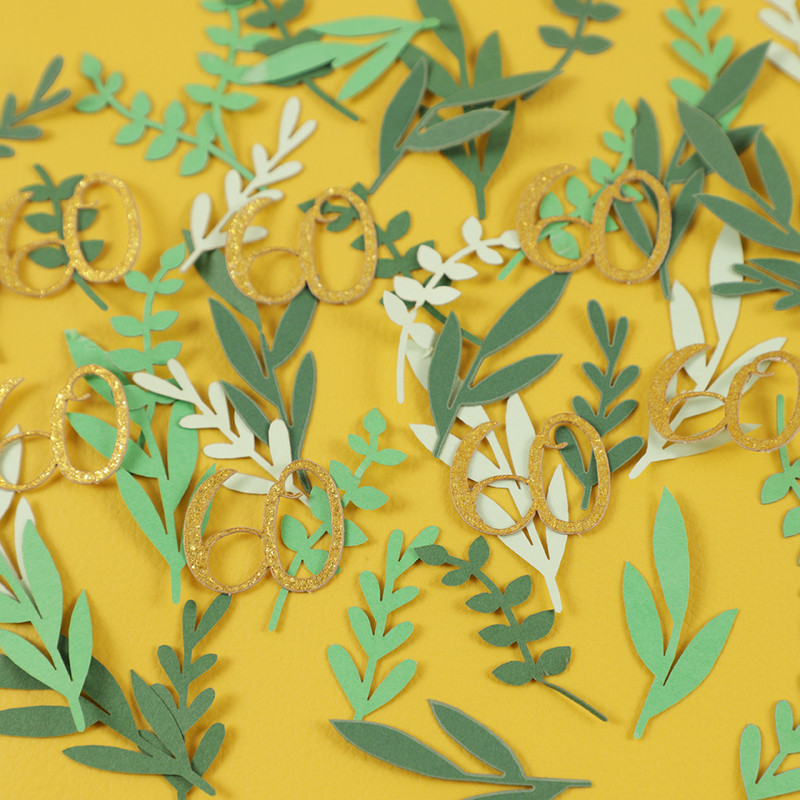 100 gab. Zaru lapu mirdzoša papīra konfeti numurs 18 20 30 40 50 60. gadus vecs galda izkaisītis Jubilejas dzimšanas dienas ballītes dekors