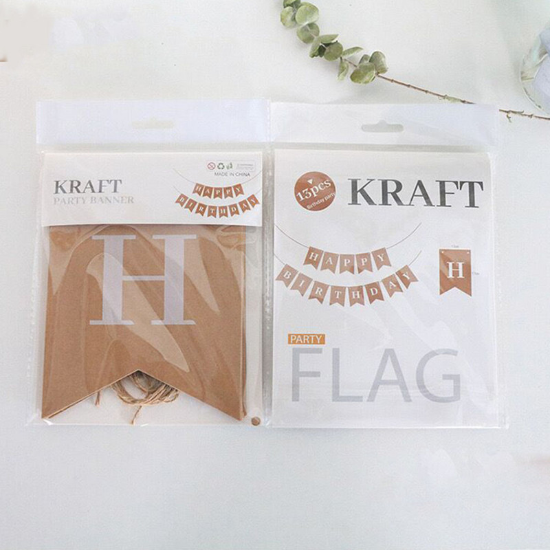 1Set ukrasa za sretan rođendan Birthday Party Girlland Girland Girls Baby Tuš pribor Dekoracija bannera od kraft papira Sretan rođendan