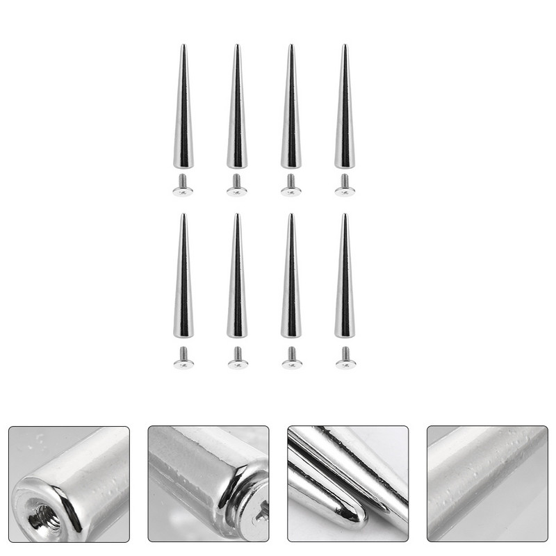 8 gab. Amatniecības piederumi Spike Stud Punk Spikes Bling piederumi DIY Studs Shoe