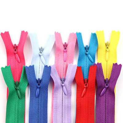 10Pcs/Pack 50cm 3# Colorful High Quality Invisible Zipper Nylon Coil Zipper For DIY Handcraft Cloth Sewing Accessories Wholesale