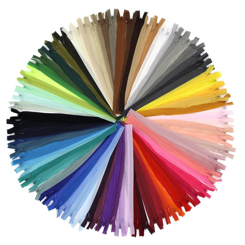 10 vnt./pak. 50 cm 3# spalvingas aukštos kokybės nematomas nailoninis užtrauktukas, skirtas pasidaryk pats, rankų darbo audinių siuvimo reikmenys didmeninė prekyba