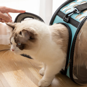 Нова космическа капсула за котка, прозрачна чанта за носене на котки, дишаща чанта за носене на домашни любимци, малко куче, котка, раница, клетка за пътуване, чанта за коте