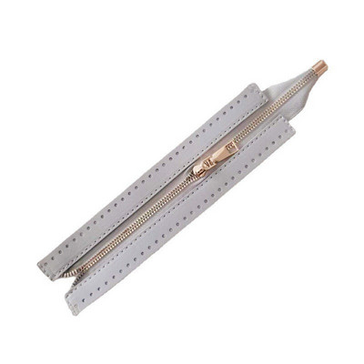 24 cm pritaikytas „pasidaryk pats“ užtrauktukas austam krepšiui Aparatinė įranga PU odos užtrauktuko priedai, skirti drabužiams, batams, austi krepšio siuvimo priedai