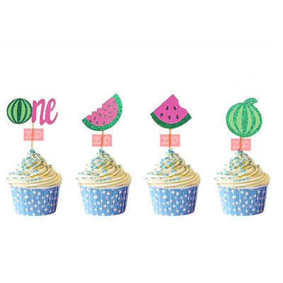 Sretan rođendan Poklopac za tortu Lubenica Voće Anniversair Mariage Decor Zastavica Party DIY pribor za pečenje Poklopci za kolače Baby Shower