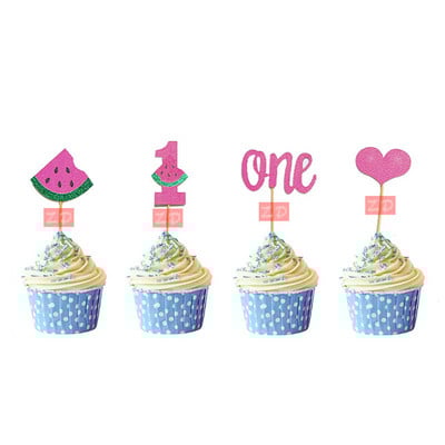 Sretan rođendan Poklopac za tortu Lubenica Voće Anniversair Mariage Decor Zastavica Party DIY pribor za pečenje Poklopci za kolače Baby Shower