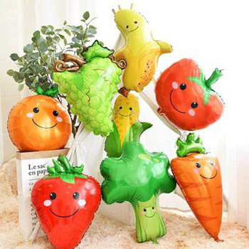1 τμχ Φρούτα λαχανικά Αλουμινόχαρτο Ηλίου Μπαλόνια Πορτοκάλι Ανανάς Φράουλα Σταφύλι Καλαμπόκι Καρότο Μπανάνα Μπαλόνι Διακόσμηση πάρτι γενεθλίων