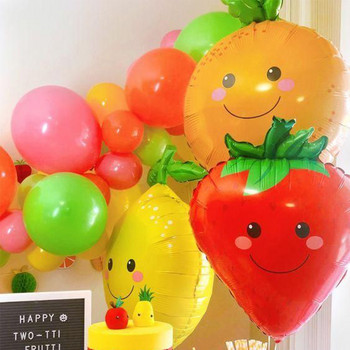 1 τμχ Φρούτα λαχανικά Αλουμινόχαρτο Ηλίου Μπαλόνια Πορτοκάλι Ανανάς Φράουλα Σταφύλι Καλαμπόκι Καρότο Μπανάνα Μπαλόνι Διακόσμηση πάρτι γενεθλίων