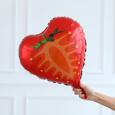 1 бр. Плодове Зеленчуци Балони с хелиево фолио Портокал Ананас Ягода Грозде Царевица Морков Банан Балон Декорация за рожден ден