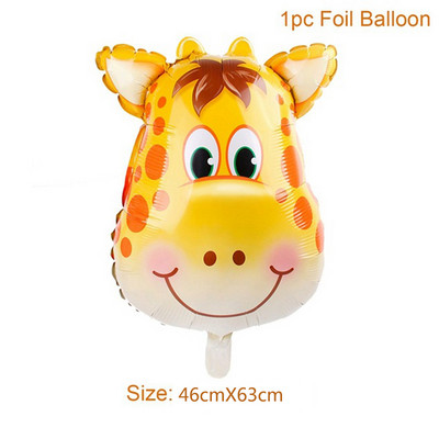 Džungļu safari Dzīvnieku tēma Orangutāns Dzenis Reklāmkarogs Tropu Augs Bruņurupuča Lapu Reklāmkarogs Daudz laimes Havaju salu dzimšanas dienas ballīšu dekori