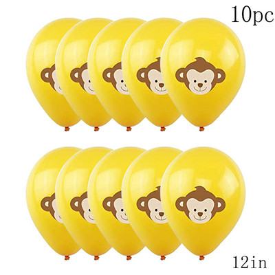 Džungļu safari Dzīvnieku tēma Orangutāns Dzenis Reklāmkarogs Tropu Augs Bruņurupuča Lapu Reklāmkarogs Daudz laimes Havaju salu dzimšanas dienas ballīšu dekori