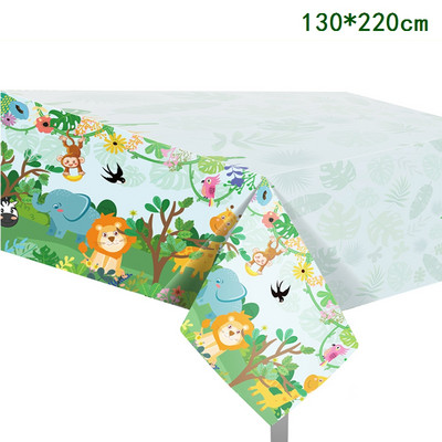 Džungļu safari Dzīvnieku tēma Orangutāns Dzenis Reklāmkarogs Tropu Augs Bruņurupuča Lapu Reklāmkarogs Daudz laimes Havaju salu dzimšanas dienas ballīšu dekori