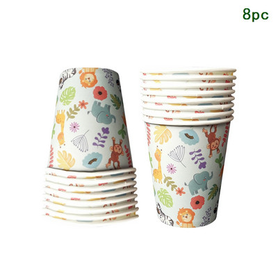 Džungļu safari Dzīvnieku tēma Orangutāns Dzenis Reklāmkarogs Tropu Augs Bruņurupuča Lapu Reklāmkarogs Daudz laimes Havaju salu dzimšanas dienas ballīšu dekori