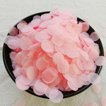 30g/σετ Κομφετί πολύχρωμο χαρτομάντιλο Κομφετί Ροζ κύκλοι ανακυκλώσιμοι Γάμος Γάμος Κόκκινο Μπλε Μαύρο