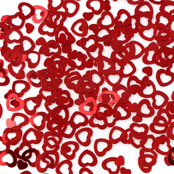 15g/τσάντα Κοίλη μασίφ κόκκινο κομφετί Πρόταση Διακόσμηση γαμήλιου πάρτι Διακόσμηση τραπεζαρίας DIY πούλιες