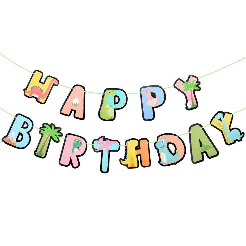 Dinosaurus Sretan rođendan Vijenci Banneri Roar Dino Party Baloni Potrepštine Jungle Safari 1st Boy Dječji rođendanski ukrasi