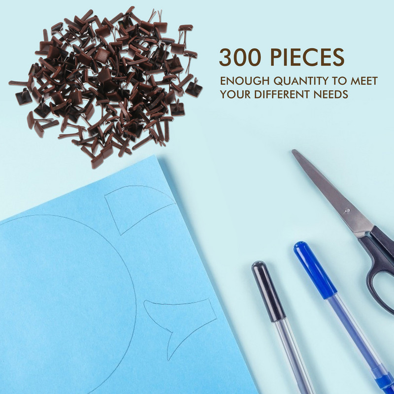 300 gab Dredi Aksesuāri Punk Apavi DIY Kvadrātveida kniedes Divu kāju Nailhead Pin Nagi Dzelzs pēda