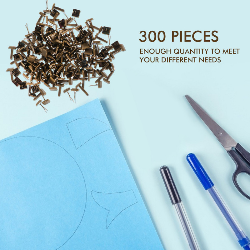 300 gab Dredi Aksesuāri Punk Apavi DIY Kvadrātveida kniedes Divu kāju Nailhead Pin Nagi Dzelzs pēda