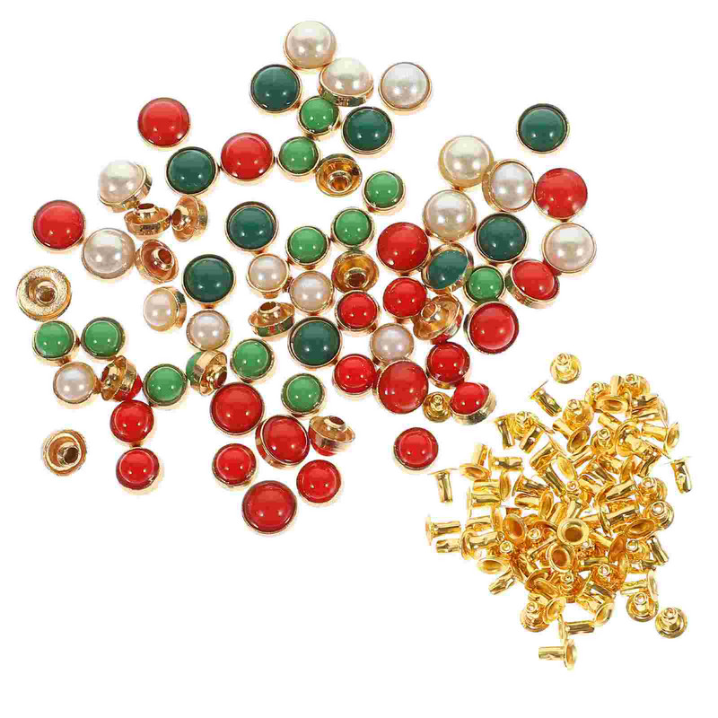 60 τμχ Phnom Penh Fake Pearl Studs Πριτσίνια Μαργαριτάρια Κουμπιά Ρούχα Μάρμαρο νυφικό πέπλο Διακοσμητικές χάντρες προσομοίωσης Faux