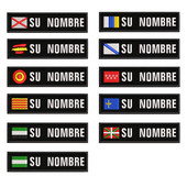 1 gab. 10 cm X 2,5 cm pielāgota nosaukuma karoga plāksteris Svītras nozīmīte gludināma vai āķa cilpa Andalūzija Ekstremadūra Kanāriju salas Spānija Galisija