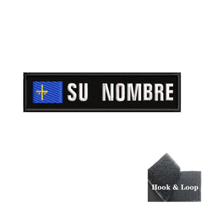 1 gab. 10 cm X 2,5 cm pielāgota nosaukuma karoga plāksteris Svītras nozīmīte gludināma vai āķa cilpa Andalūzija Ekstremadūra Kanāriju salas Spānija Galisija