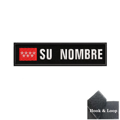 1 gab. 10 cm X 2,5 cm pielāgota nosaukuma karoga plāksteris Svītras nozīmīte gludināma vai āķa cilpa Andalūzija Ekstremadūra Kanāriju salas Spānija Galisija