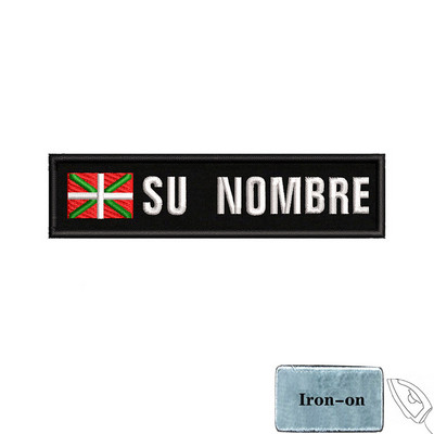 1 gab. 10 cm X 2,5 cm pielāgota nosaukuma karoga plāksteris Svītras nozīmīte gludināma vai āķa cilpa Andalūzija Ekstremadūra Kanāriju salas Spānija Galisija