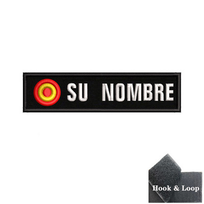 1 gab. 10 cm X 2,5 cm pielāgota nosaukuma karoga plāksteris Svītras nozīmīte gludināma vai āķa cilpa Andalūzija Ekstremadūra Kanāriju salas Spānija Galisija