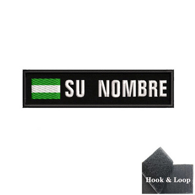 1 gab. 10 cm X 2,5 cm pielāgota nosaukuma karoga plāksteris Svītras nozīmīte gludināma vai āķa cilpa Andalūzija Ekstremadūra Kanāriju salas Spānija Galisija