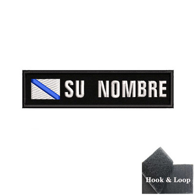 1 gab. 10 cm X 2,5 cm pielāgota nosaukuma karoga plāksteris Svītras nozīmīte gludināma vai āķa cilpa Andalūzija Ekstremadūra Kanāriju salas Spānija Galisija