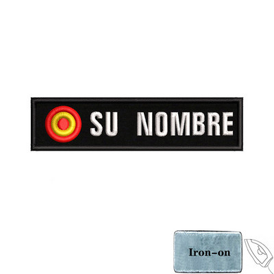 1 gab. 10 cm X 2,5 cm pielāgota nosaukuma karoga plāksteris Svītras nozīmīte gludināma vai āķa cilpa Andalūzija Ekstremadūra Kanāriju salas Spānija Galisija
