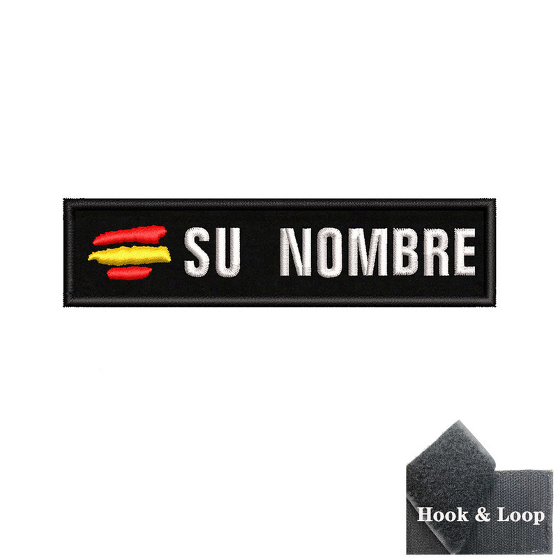 1 gab. 10 cm X 2,5 cm pielāgota nosaukuma karoga plāksteris Svītras nozīmīte gludināma vai āķa cilpa Andalūzija Ekstremadūra Kanāriju salas Spānija Galisija