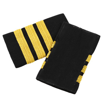 1 чифт облекло Декор Пагони Професионални пилоти Униформа Пагони Барове Ризи Изработени значки за рамо Облекло Направи си сам аксесоар