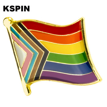 Progress Pride Badge Symbol Pin Метални значки Декоративни брошки Игли за дрехи Брошка Бижута XY0773