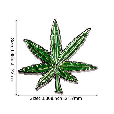 Zaļās lapas atloka piespraudes nozīmītes piespraude XY0093