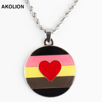 Szivárvány nyaklánc LMBT jelvény Pride hajtóka, Pride szivárvány kitűzőtű bross