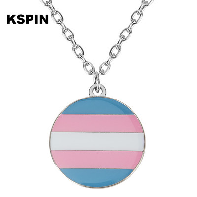 Szivárvány nyaklánc LMBT jelvény Pride hajtóka, Pride szivárvány kitűzőtű bross