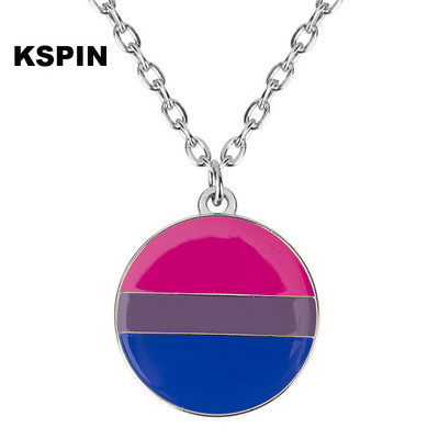 Szivárvány nyaklánc LMBT jelvény Pride hajtóka, Pride szivárvány kitűzőtű bross